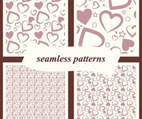 Heart red seamless pattern vector 02