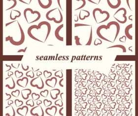 Heart red seamless pattern vector 04