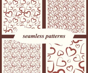 Heart red seamless pattern vector 05