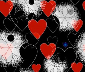 Heart seamless pattern abstract vector 02
