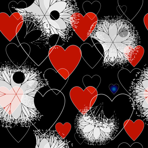 Heart seamless pattern abstract vector 02
