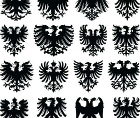 Heraldic retro ornaments vector