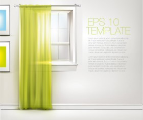 House interior corner background vectors set 01