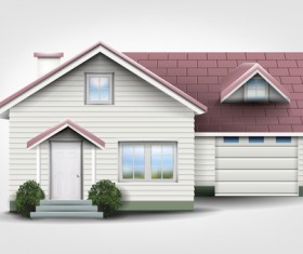 House interior corner background vectors set 04