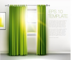 House interior corner background vectors set 07