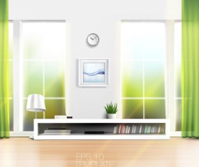 House interior corner background vectors set 17