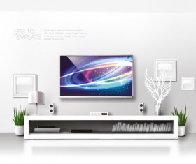 House interior corner background vectors set 18