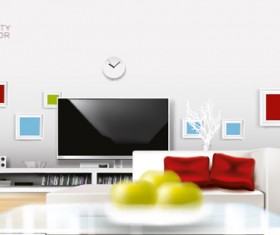 House interior corner background vectors set 23