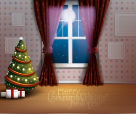 House interior corner background vectors set 24