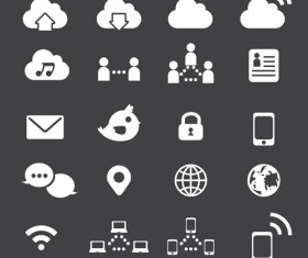 Internet icon vector set