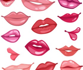 Lips vector set 01