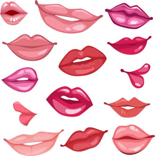 Lips vector set 01 free download
