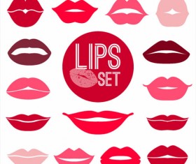 Lips vector set 02