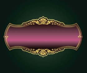 Luxury golden frame decorative vector 02