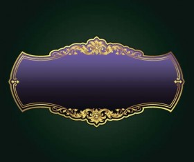 Luxury golden frame decorative vector 04