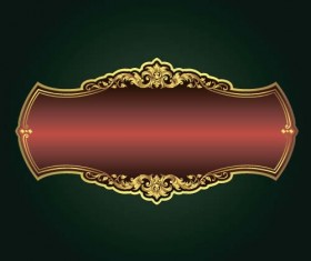 Luxury golden frame decorative vector 01 free download