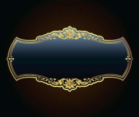 Luxury golden frame decorative vector 07