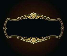 Luxury golden frame decorative vector 08