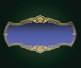 Luxury golden frame decorative vector 09
