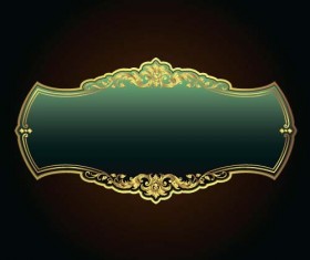 Luxury golden frame decorative vector 10