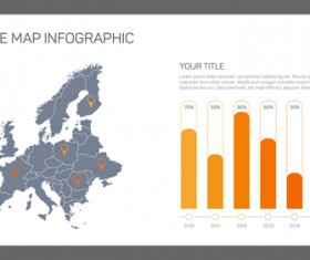 Map with infographic business templates vector 01