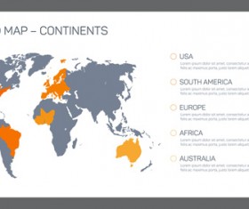 Map with infographic business templates vector 03