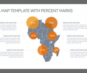 Map with infographic business templates vector 04