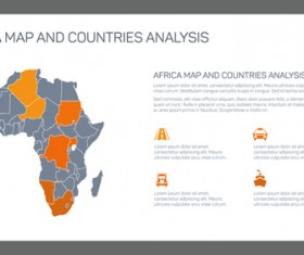 Map with infographic business templates vector 05
