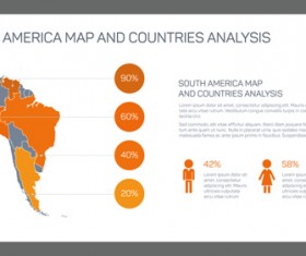 Map with infographic business templates vector 07