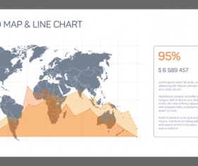 Map with infographic business templates vector 08