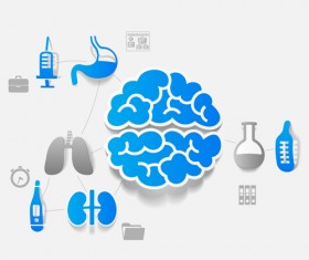 Medicine infographic with sticker vector set 14