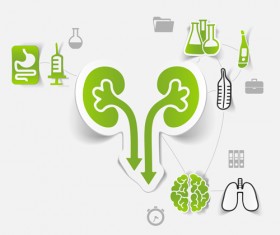 Medicine infographic with sticker vector set 23