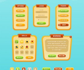 Mobile Game GUI PSD Design