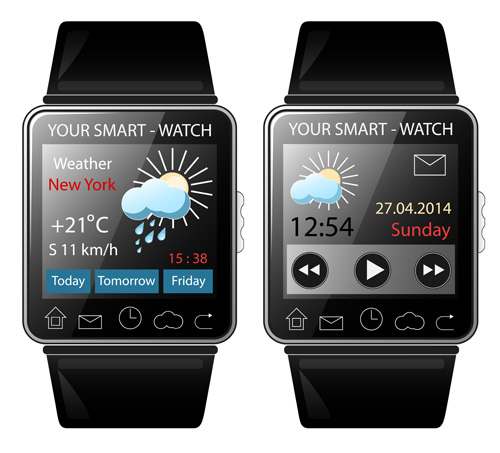 Modern smart watch template vector 03