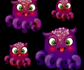 Octopus catoon character vector 03