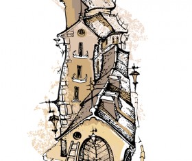 Old street hand drawing sketch vector 04