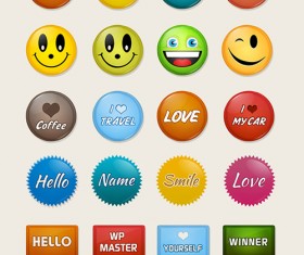 PSD Badges design set