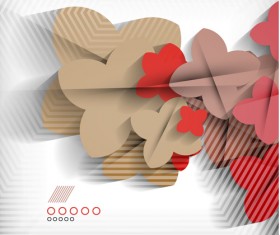 Paper layered modern background vector 01