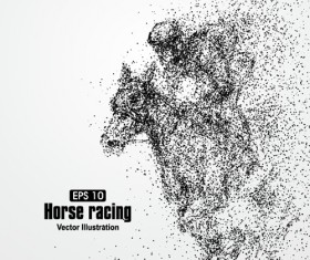 Particle composition athlete vector illustration 17