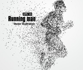 Particle composition athlete vector illustration 18