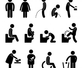 People Icon symbol vector set 01