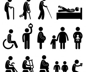 People Icon symbol vector set 02