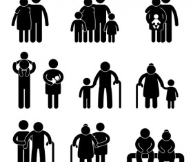 People Icon symbol vector set 03