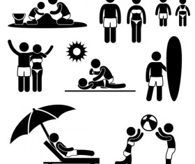 People Icon symbol vector set 06