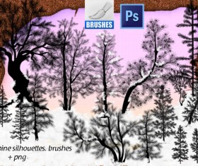 Pine Tree Photoshop Brushes