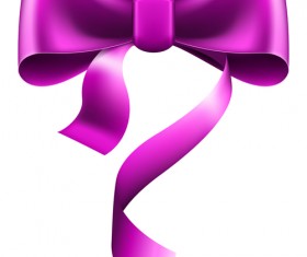 Purple bow vector material