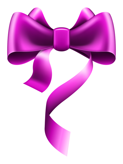 Purple bow vector material