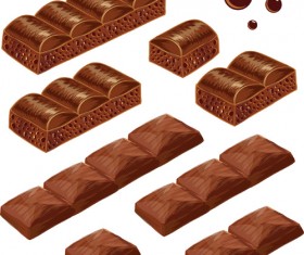 Realistic chocolate design vector 01
