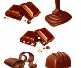 Realistic chocolate design vector 02