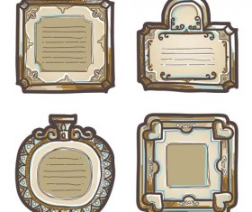 Retro frames hand drawing vector